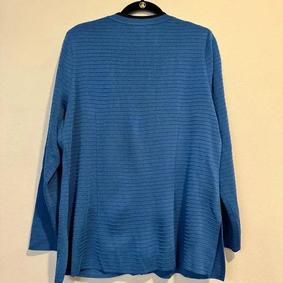 Misook Zip Up Cardigan Sweater Textured Padded Career Office XL - Picture 2 of 7